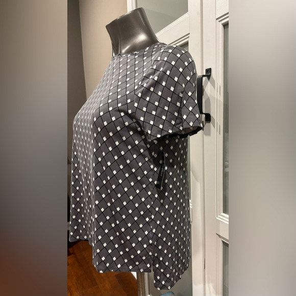 ALFANI GABI GEO ARMOR WOMEN'S TOP - Picture 3 of 3